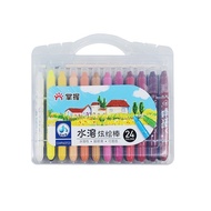 Isi 24/48 Crayon Putar Washable Crayon Grasp Mata Sedang Crayon Waterbased Krayon Pastel Oil Krayon 