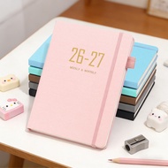 2027 Schedule Notebook Simple Diary Planner Fabric Notebook A5 English Notebook Customization 6.3