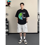Design, Earth Factory 24 Hours Delivery Cotton T-shirt, Men's Clothing, Short Sleeves, Tops Korean F