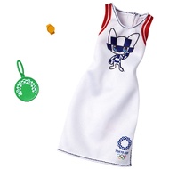 Clothes: Outfit Inspired by Olympic Games Tokyo 2020 Doll, Dress with Racquet-Shaped Purse and Watch