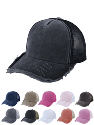 1入棒球帽網眼帽（卡車司機帽），防曬，情侶專屬鴨舌帽，破壞風格帽子，透氣遮陽帽，戶外旅行帽，時尚帽
