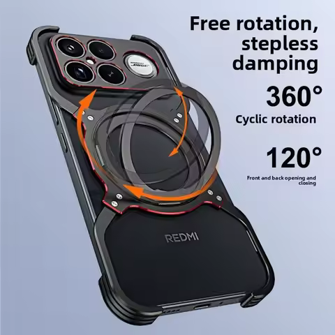 For POCO F8 Ultra Case Hollowed-out Heat Dissipation Magnetic 360° Rotating Cover For POCO F8 Ultra