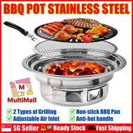 BBQ Pot Stainless Steel  Outdoor Grill | Charcoal Grill l Grill Set l Bbq Pan l Bbq Pan l Non Stick Pan l Bbq l Bbq Set