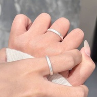Love Secret Words 925 Silver-Plated Couple Ring Light Luxury Niche Design Sense Couple Ring Birthday