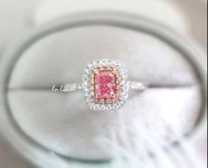 50分 GIA墊形粉鑽18k白金鑽石戒指GIA Certification Cushion Pink Diamond Ring