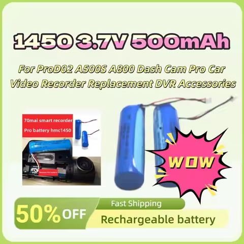 For ProD02 A500S A800 Dash Cam Pro Car Video Recorder Replacement DVR Accessories New 1450 3.7V 500m