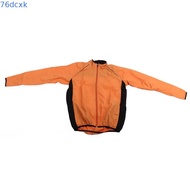 76DCXMY Men Cycling Jacket, Windproof with Reflective Strip Cycling Jacket, Durable Polyester Breath