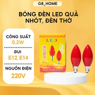 RED LED LIGHT BULBS, LED LIGHT BULBS FOR ALTARS, LED WORSHIP LIGHTS E12,E14