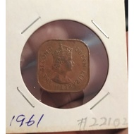 1961 1c 1cent Malaya queen Elizabeth VF+