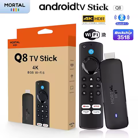 2026 Factory Directly Android14 TV Stick RK3518 Quad Core Wifi6 BT Voice Control Home theater Mortal
