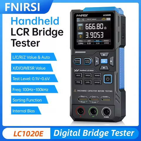 FNIRSI LC1020E LCR Meter High Precision Wide Range Measurement Digital Bridge Tester For Inductance 