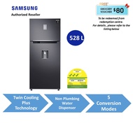 Samsung 528L Fridge RT53K6657B1/SS Twin Cooling Plus Top Mount Freezer | Non Plumbing Water Dispenser | 2 years warranty