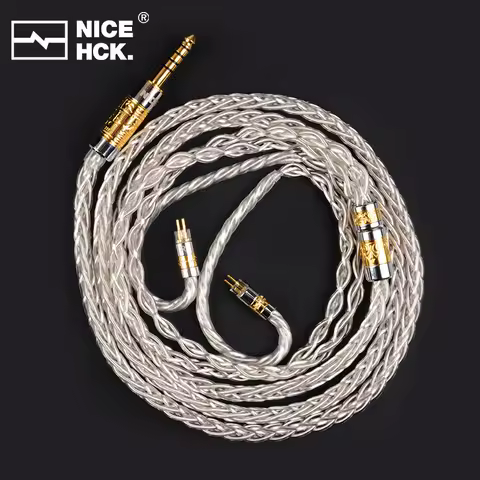 NICEHCK MoonGod IEM Cable Silver Plated Furukawa Copper Earphone Wire 0.78mm 2Pin/N5005 Pin/MMCX Con