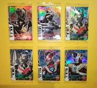 Ultraman 奧特曼 ウルトラマンティガ鹼咸蛋旦 超人力霸王【 昭和超人家族六兄弟 吉田 七星俠之後 新一代超人 ~ 帝拿  DECKER 變身器鐳射 閃咭 Total 6張 一同出售(全新 未拆