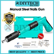 [HOT SHJKGKLC 104] DIYTECH (Free 30 Nails) Manual Steel Nail Gun Concrete Rivet Tool Steel Rivet Gun Tufting Wall Wire Dinding