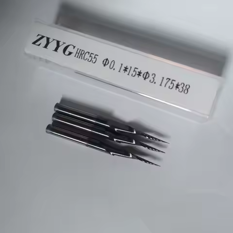 PCB Engraving 0.1*15mm*3.175D*38*1F*HRC55 Shank V Shape Carving Bits Carbide CNC Router Bit Tipped 0