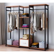 almari kayu berlaci/wood clothes wardrobe with drawer/IKEA wardrobe murah
