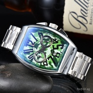 Frank Trendy Simple All-Match Casual Retro Wrist Watch Barrel Type Quartz Movement Watch FHR4