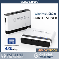 WAVLINK USB ปรินท์เซิฟเวอร์ไร้สายปรินท์เซิฟเวอร์ Wi-Fi ที่มี10/100Mbps Lan/bridge USB2.0 480Mbps รอง