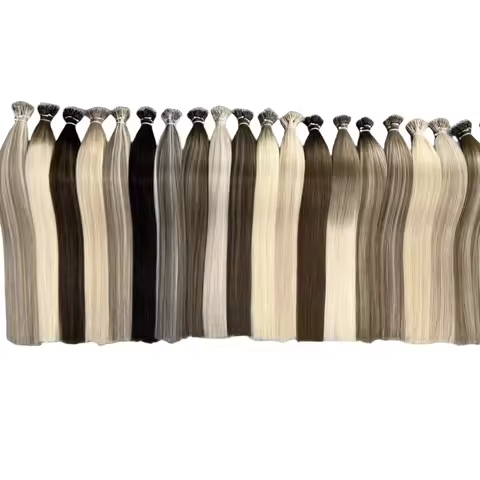 Human Hair Nano Ring Hair Extensions Virgin Pre-bonded Straight Nano Tip Russian Virgin Hair Popular