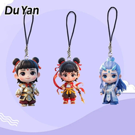 Du Yan เครื่องรางห้อยโทรศัพท์ Nezha 2 Magic Boy,เครื่องรางห้อยโทรศัพท์แบนอะนิเมะการ์ตูนทะเลเสียงดัง