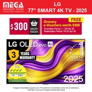 LG OLED77G5PSA 77" OLED EVO G5 4K SMART TV | Free Wall Mount + $300 Grocery e-Vouchers Redeem From L