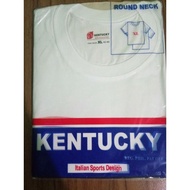 ♞Kentucky Tshirt Plain White Round Neck for adult