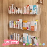 UMISTYDREAMUM9U Wall Mounted Storage Box, Multipurpose No-drill Multifunctional Storage Rack, Transp