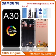 6.4"; Original AMOLED For Samsung Galaxy A30 A305 A305F LCD Display Touch Screen Digitizer For Galax