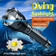 XHP70 Sailing Flashlight Long Range White Light Diving Flashlight