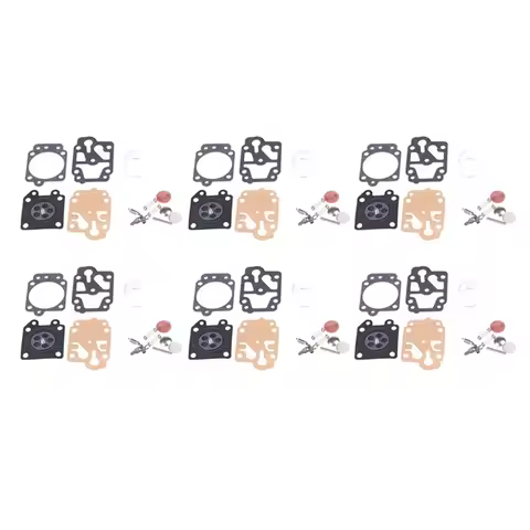 6sets Carburetor Repair Kit for MP15 MP11 TU26 40-5 44F-5 34F 36F 139F CG260 CG330 CG430 CG520 GX25 