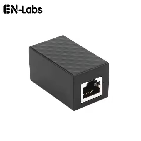 En-Labs Surge Thunder Lightning Protector RJ45 Lan Coupler Adapter, Cat6 7 5E Network Cable RJ-45 In