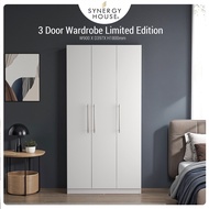 Synergy House Donna 3 Door Wardrobe 5.9ft | Almari 3 Pintu | Almari Besar | Bedroom Wardrobe | Kabi