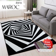 MAROC Floor Carpet 160x210 MONOKROM - BW16