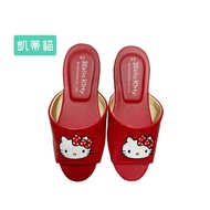 Made In Taiwan (1H2-3) Leather Slippers Hello Kitty Indoor