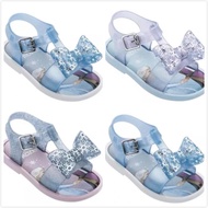 5慧Frozen Melissa Children's Sandals Summer Girls Jelly Shoes Flat Bottom Princess Beach Shoes