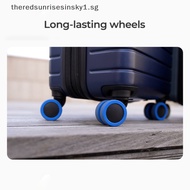 { TRSG } 1PCS Luggage Wheels Protector Silicone Wheels Caster Shoes Travel Luggage Suitcase Reduce Noise Wheels Guard Cover Accessories  .