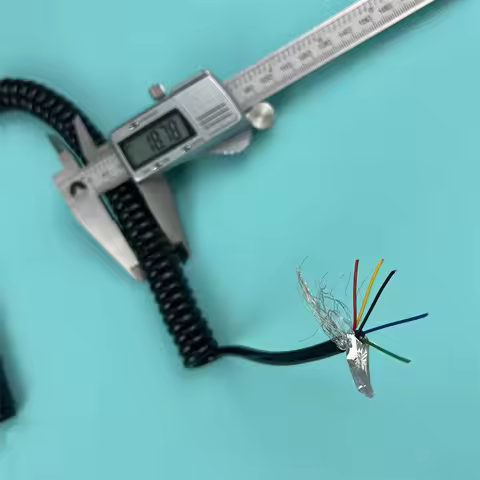 spring shielded wire Spiral cable 5 core 24 awg/0.2mm stretch 1 2 3 4 5 6 3 7 8 9 10 11 12 13 14 met