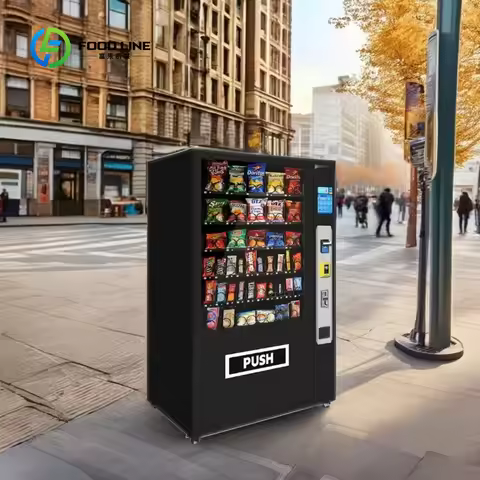 Hot Sellers Combo Vending Machines Refrigerated Wall Mounted for Foods and Drinks 21.5 Inch Touch Sc