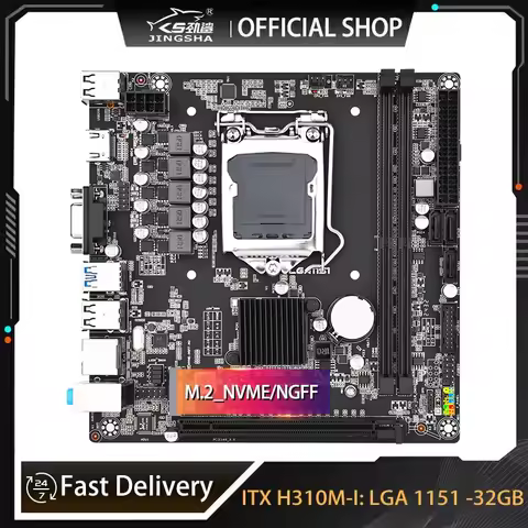 JINGSHA H310M-I motherboard LGA 1151 support intel core 6/7/8/9th gen CPU NVME NGFF M.2 DDR4 32GB pl