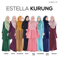 Estella kurung sabella (XS-5XL) Baju kurung tanpa gosok sabella