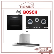 Bosch Cooking Bundle: HBA534EB0K +  PMD83D31AX +  DWBM98G50B