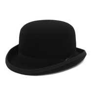 GEMVIE 4 Colors 100 Wool Felt Derby Bowler Hat For Men Women Satin Lined Fashion Party Formal Fedora Costume Magician Hat