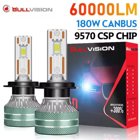K5C H7 LED 60000LM Headlight Canbus For Car H3 H1 H4 H11 9012 HIR2 H8 H9 9005 9006 High Power 180W 9