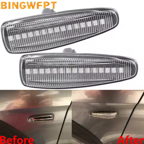 2x Car Dynamic Side Marker Flowing Turn Signal Light For Mitsubishi Lancer Evolution Evo X Outlander