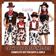 Western Kids Cowboy Cowgirl Costume Outfit, Suitable For Boys Girls Children Men Women Adult, Hallow