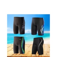 Men's Flame Print Boxer Swim Trunks Set - Plus Size Adult Swimming Trunks with Swim