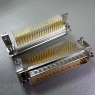 D-SUB連接器 鍍金车針 實伈HDR62pin 彎腳撼板公座 62伈公頭 三排