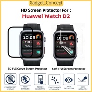 Screen Protector For Huawei Watch D2 Screen Protector, 3D Full Cover PMMA Film & TPU Soft Film for H