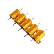 RX24 Aluminum Power Metal Shell Case Wirewound Gold Resistor 25W 0.1R 1R 4.7R 10R 47R 50R 100R 200R 